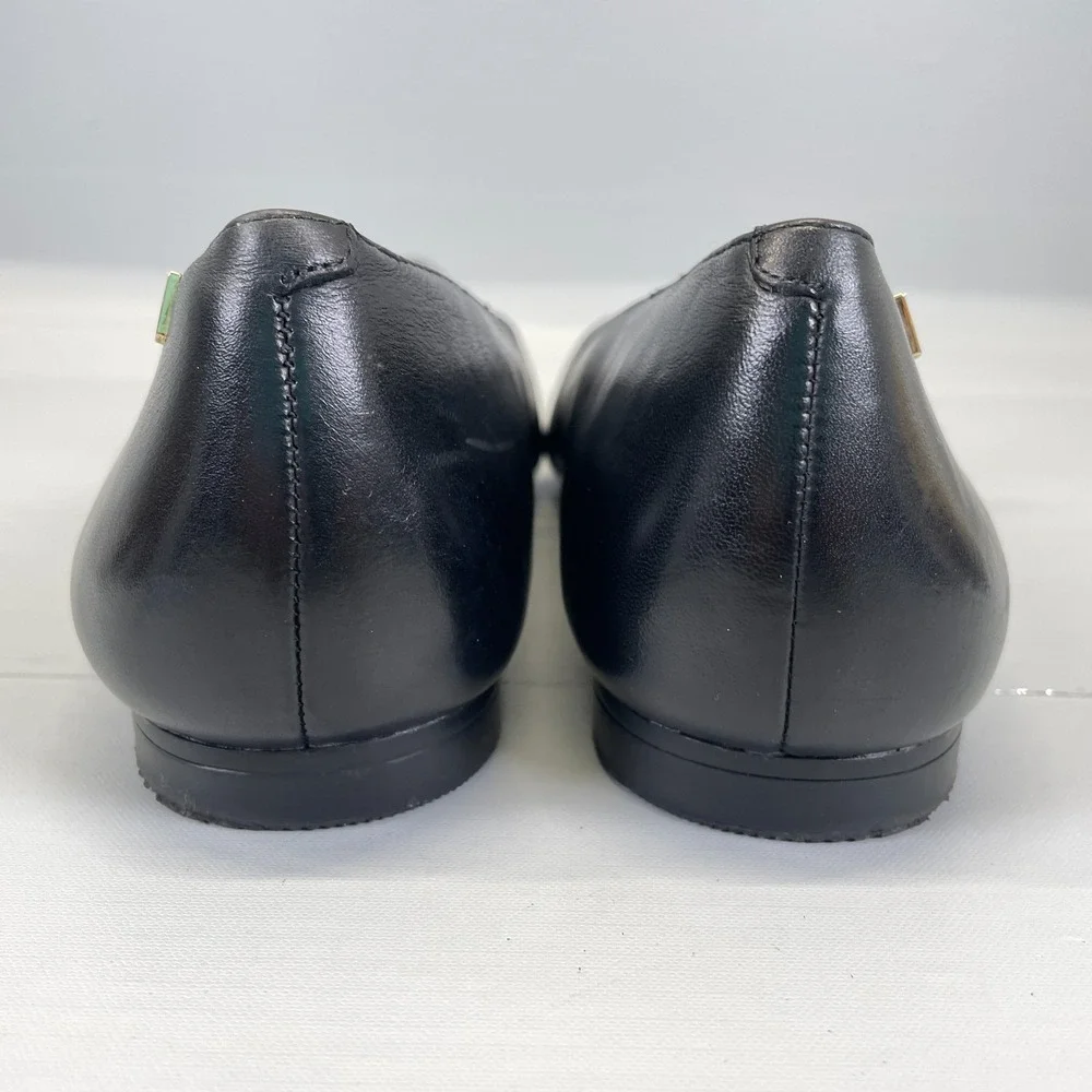 Vionic Delilah Mary Jane Shoes Womens Size 9.5 Black Leather Buckle Strap Flats